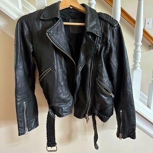 All saints leather jacket